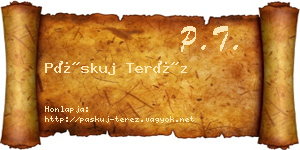 Páskuj Teréz névjegykártya