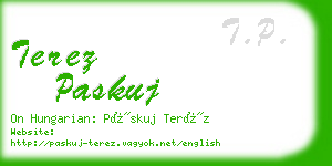 terez paskuj business card